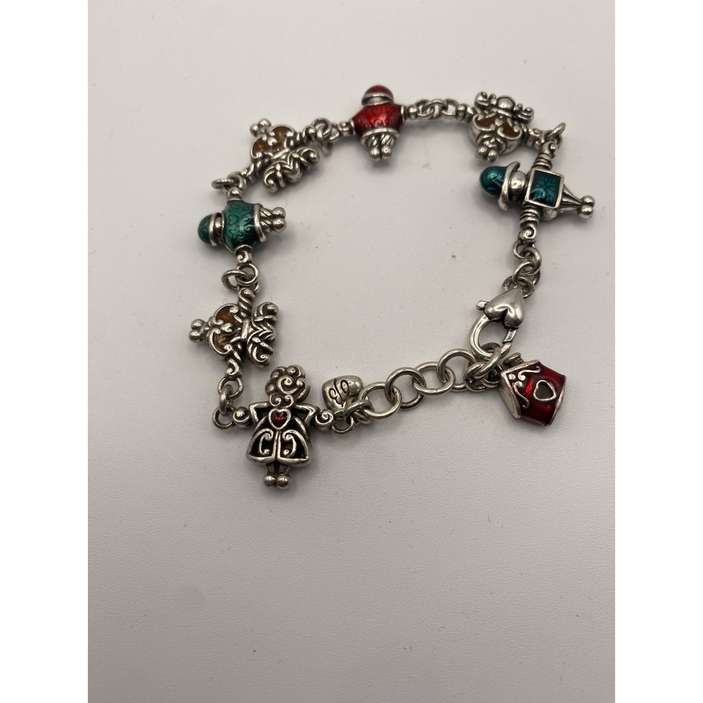 Brighton "Schoolhouse Family" Enamel Children Teacher Charm Bead Bracelet